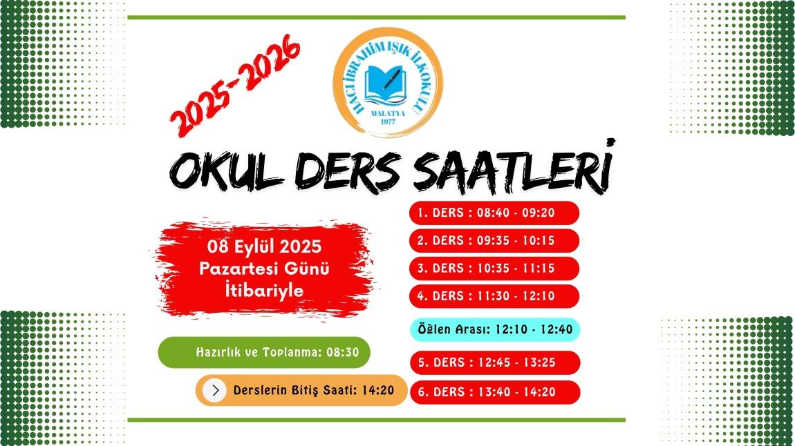 Okul Ders Saatlerimiz